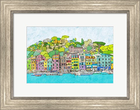 Framed Coastal City Print