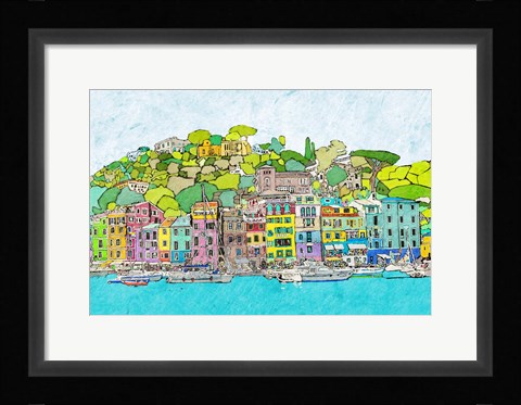 Framed Coastal City Print