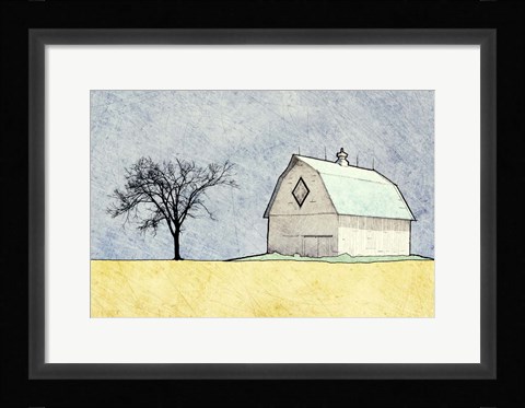 Framed Daytime Farm Scene Print