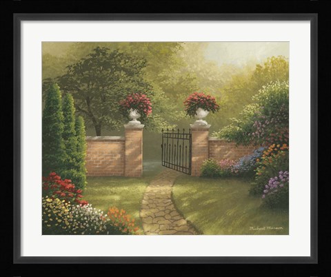 Framed Autumn Bridge II Print