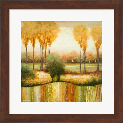 Framed Early Morning Meadow I Print