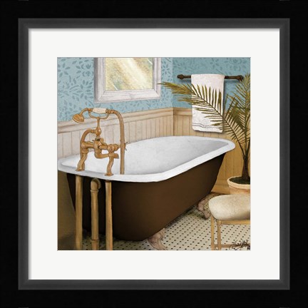 Framed Afternoon Bath I Print