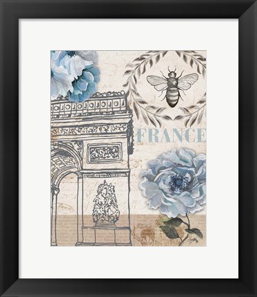 Framed Paris Bee II Print