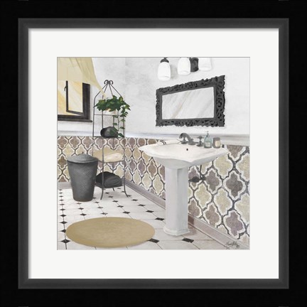 Framed Sundance Neutral Bath II Print
