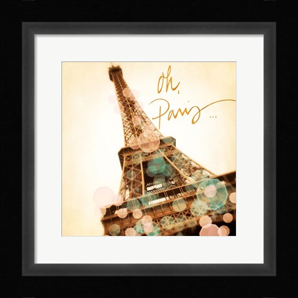 Framed Oh Paris Print