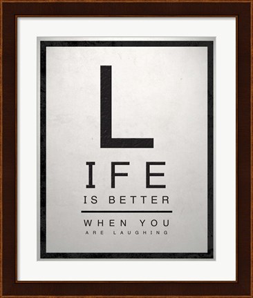 Framed Inspirational Eye Chart II Print