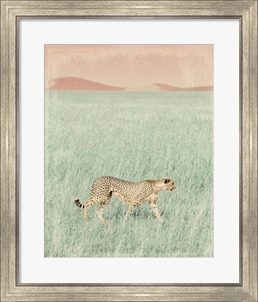 Framed Cheetah in the Wild Print