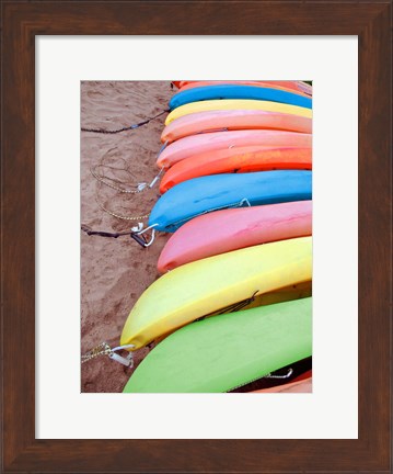 Framed Kayaks I Print