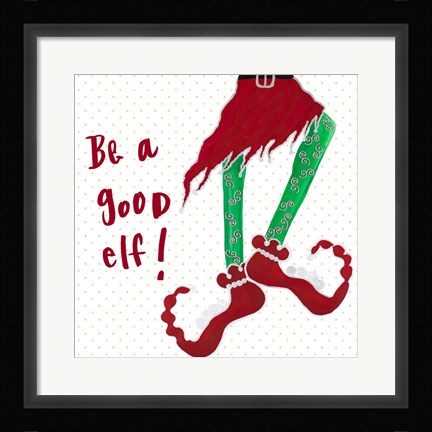 Framed Holiday Legs I Print
