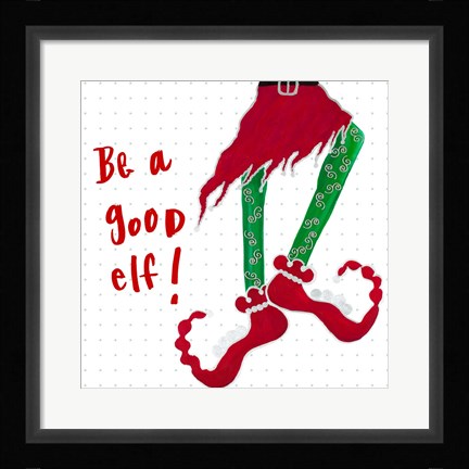 Framed Holiday Legs I Print