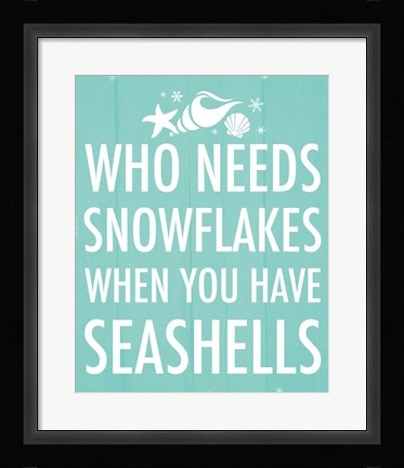 Framed Seashells Print