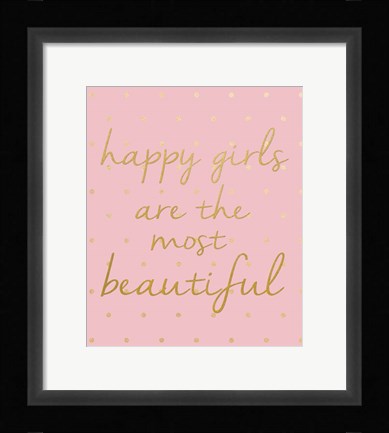 Framed Happy Girls Print