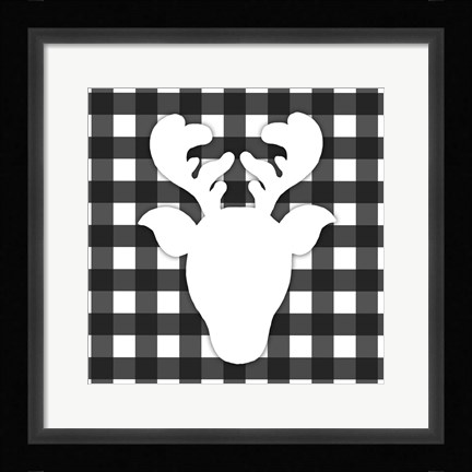 Framed Christmas Gingham II Print