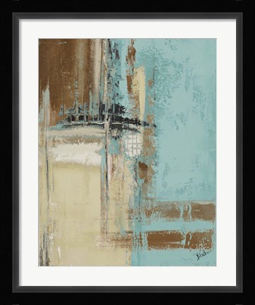 Framed Oxido on Teal II Print