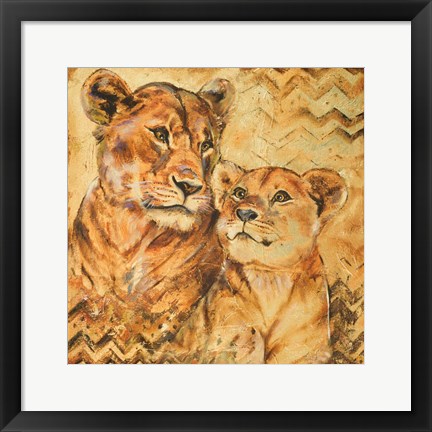 Framed Safari Mother and Son II Print