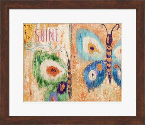 Framed Ikat Flutter Shine Print