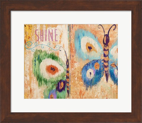 Framed Ikat Flutter Shine Print