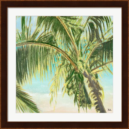 Framed Bright Coconut Palm II Print