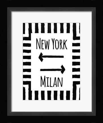Framed NY or Milan Print