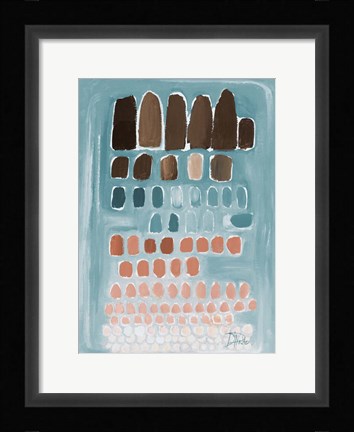 Framed Teal Degrade Print