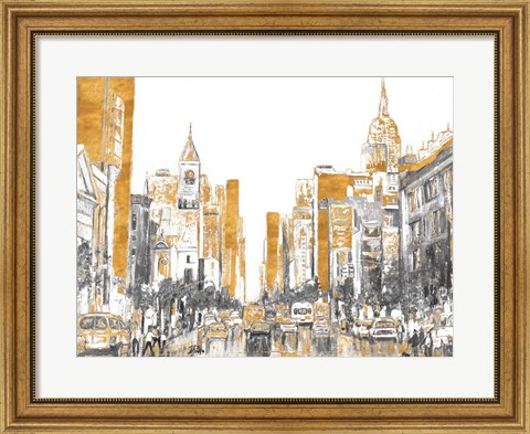 Framed Golden City Print