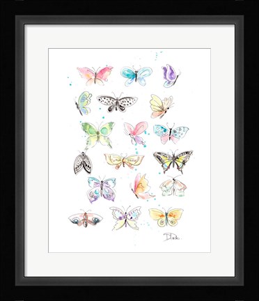 Framed Butterfly Collection Print