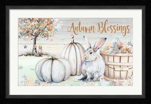 Framed Autumn Blessings Scene Print