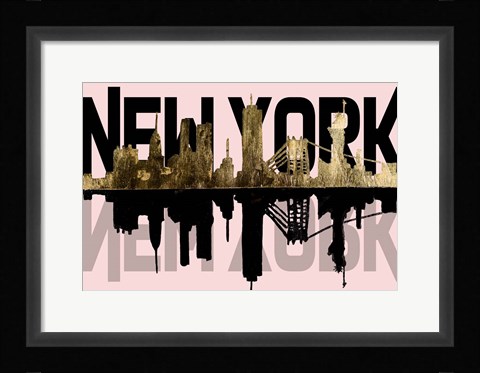 Framed Pink, NY Print