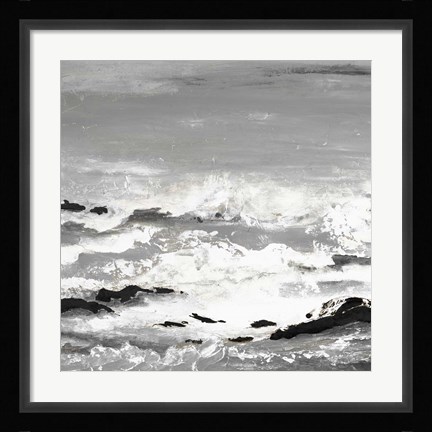 Framed Rocks and Waves Print