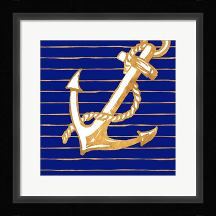 Framed Nautical Anchor II Print