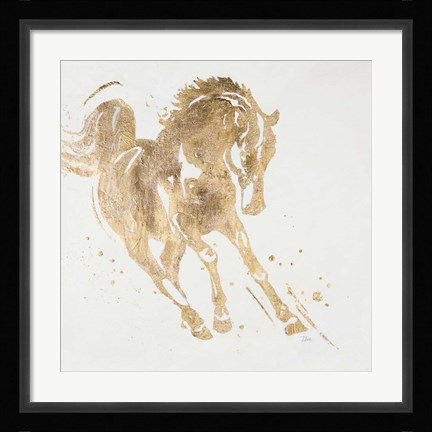 Framed Spirit Horse Gold Print