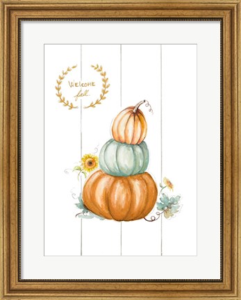 Framed Three Pumpkins Print