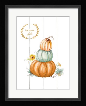 Framed Three Pumpkins Print