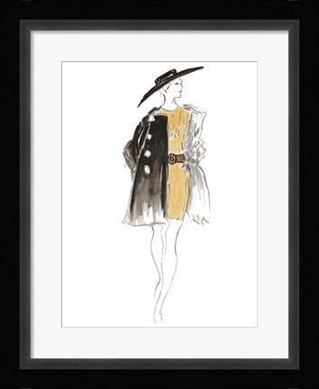Framed Fashion Sketch I Print
