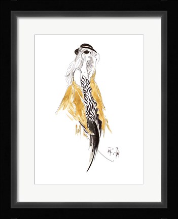 Framed Fashion Sketch II Print
