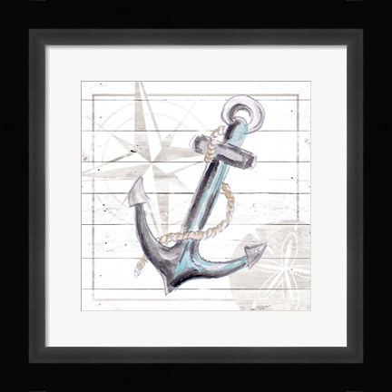 Framed Explore Nautical I Print