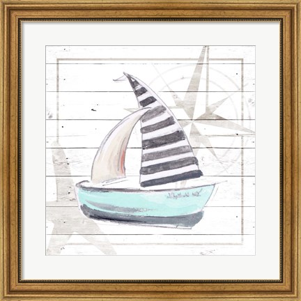 Framed Explore Nautical III Print