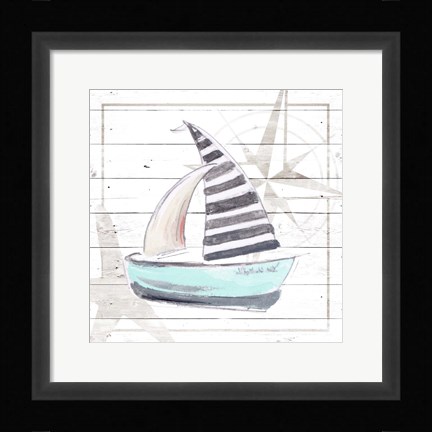 Framed Explore Nautical III Print