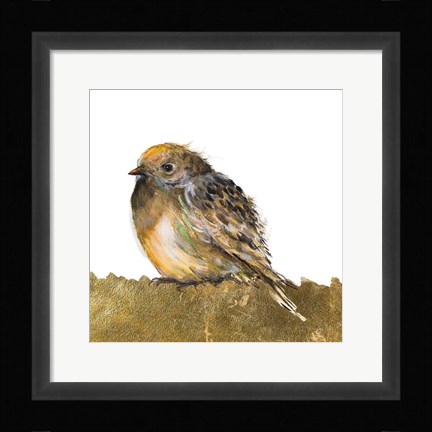 Framed Gold Bird Print
