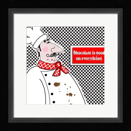 Framed Bon Appetit Chef I Print