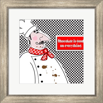 Framed Bon Appetit Chef I Print