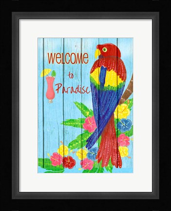 Framed Parrot Party II Print
