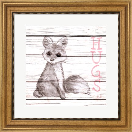 Framed Fox Hugs Print