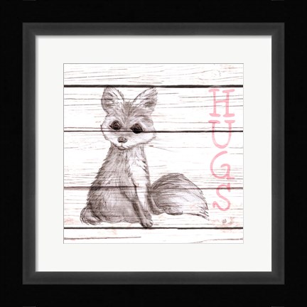 Framed Fox Hugs Print