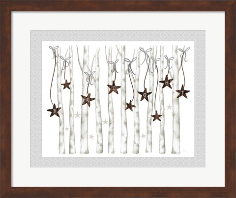 Framed Merry and Bright Birch Trees II Print