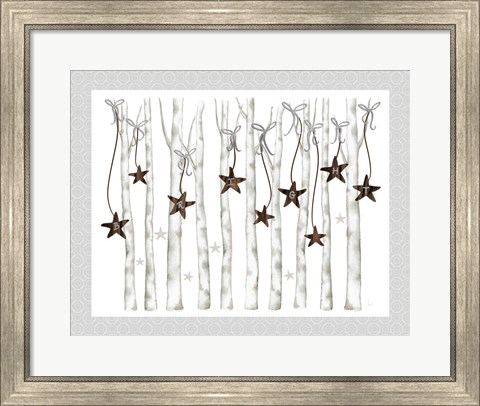 Framed Merry and Bright Birch Trees II Print