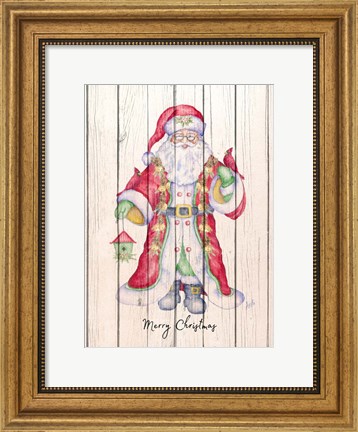 Framed Santa &amp; Cardinal I Print