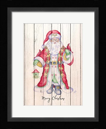 Framed Santa &amp; Cardinal I Print