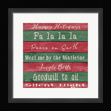 Framed Holiday Chants I Print