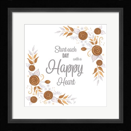 Framed Harvest Floral II Print